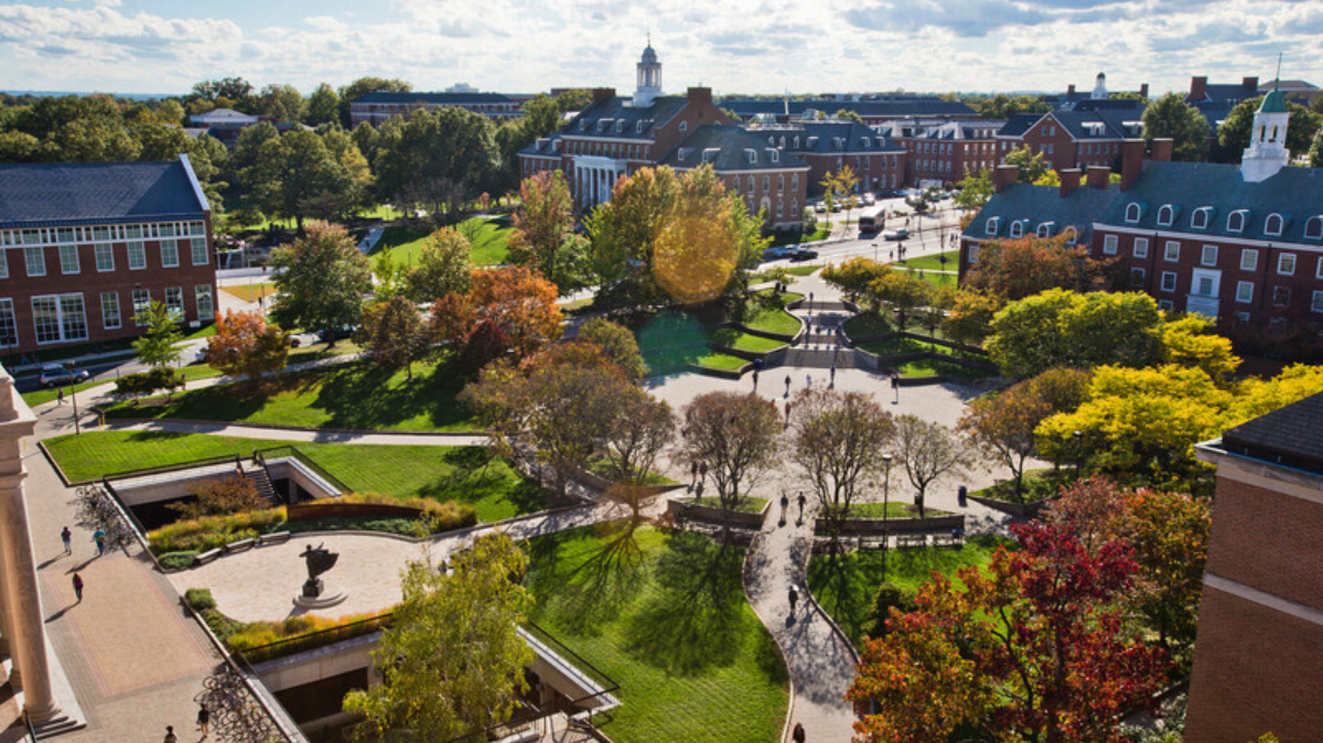 Aerial photo of Hornbake Plaza