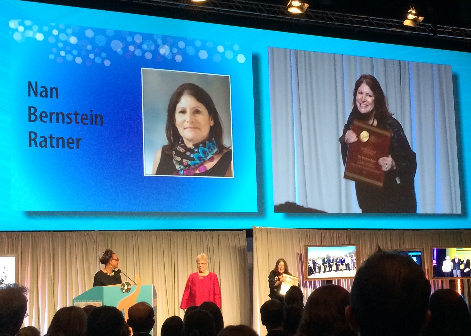 Double Honors for Nan Bernstein Ratner!